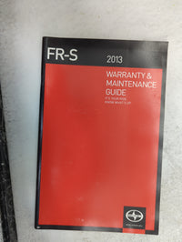 2013 Scion Fr-S Owners Manual Book Guide P/N:00421-SCN14-OMAUD OEM Used Auto Parts - Oemusedautoparts1.com