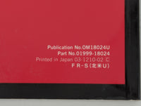 2013 Scion Fr-S Owners Manual Book Guide P/N:01999-18024 OEM Used Auto Parts - Oemusedautoparts1.com