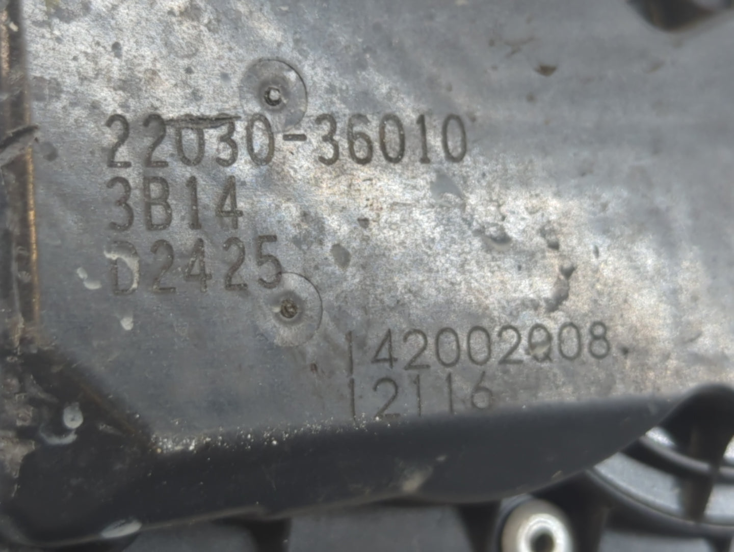 2011-2016 Scion Tc Throttle Body P/N:22030-36010 Fits Fits 2009 2010 2011 2012 2013 2014 2015 2016 2017 2018 2019 OEM Used A