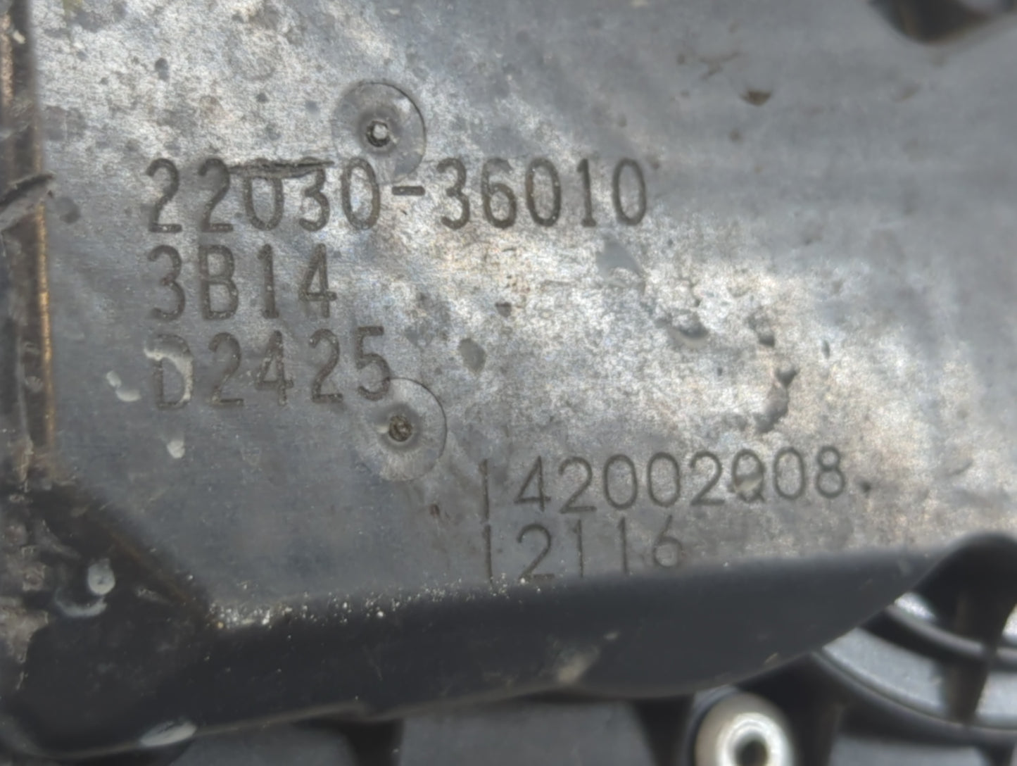 2011-2016 Scion Tc Throttle Body P/N:22030-36010 Fits Fits 2009 2010 2011 2012 2013 2014 2015 2016 2017 2018 2019 OEM Used A