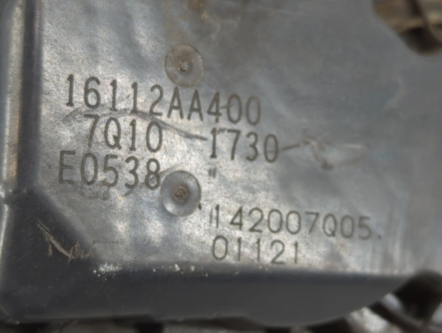 2013 Subaru Brz Throttle Body P/N:E0538 7Q10-1730, 16112AA400 Fits OEM Used Auto Parts - Oemusedautoparts1.com