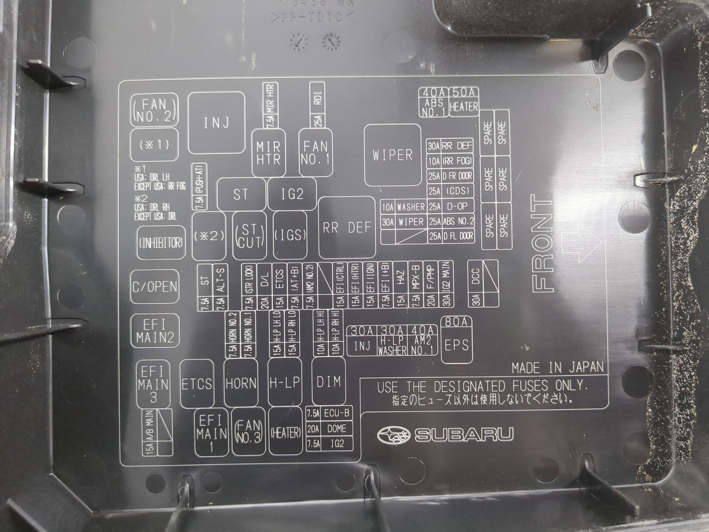 2013 Subaru Brz Fusebox Fuse Box Panel Relay Module Fits OEM Used Auto Parts - Oemusedautoparts1.com