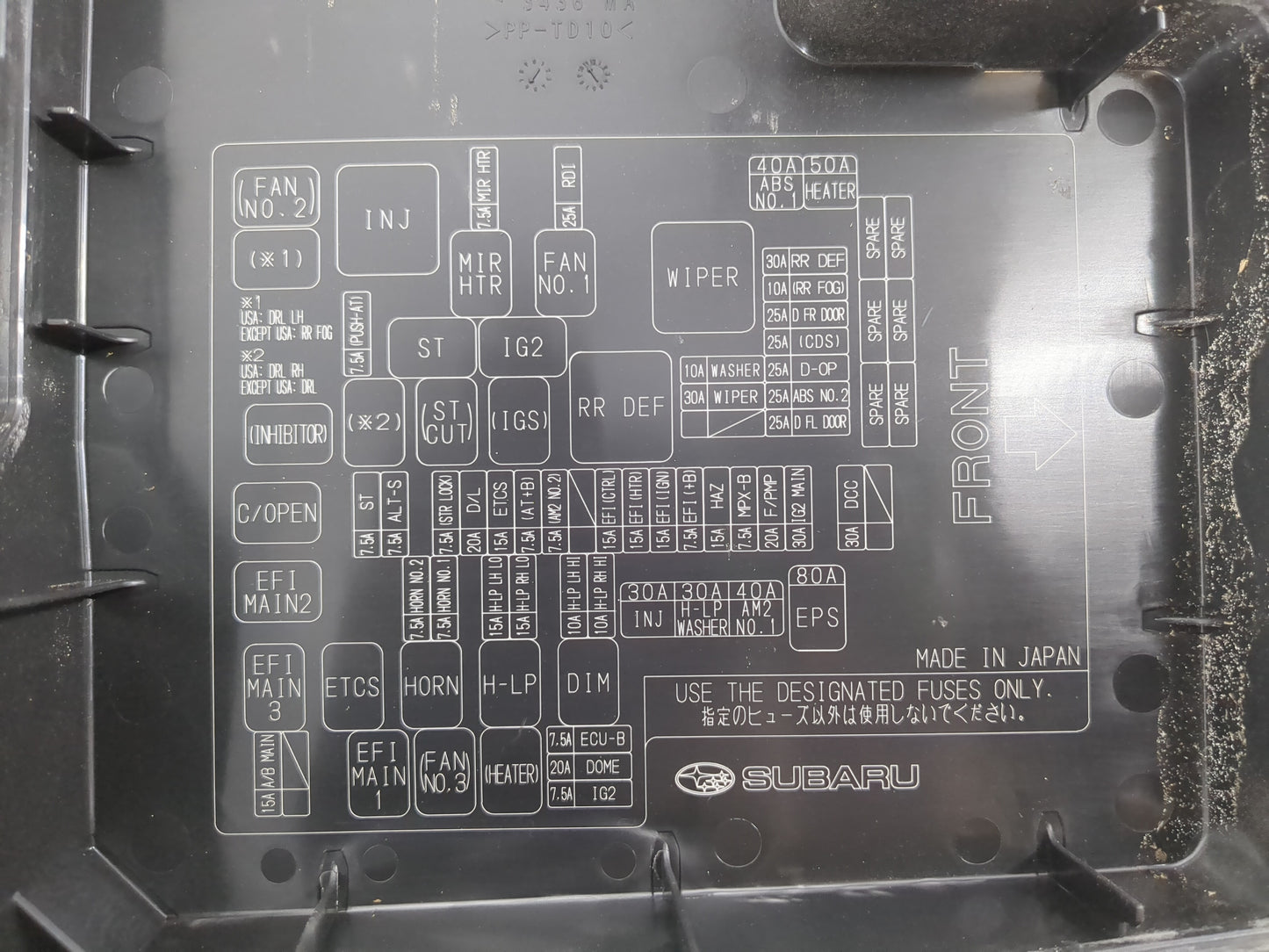 2013 Subaru Brz Fusebox Fuse Box Panel Relay Module Fits OEM Used Auto Parts - Oemusedautoparts1.com