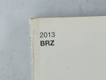 2013 Subaru Brz Owners Manual Book Guide OEM Used Auto Parts