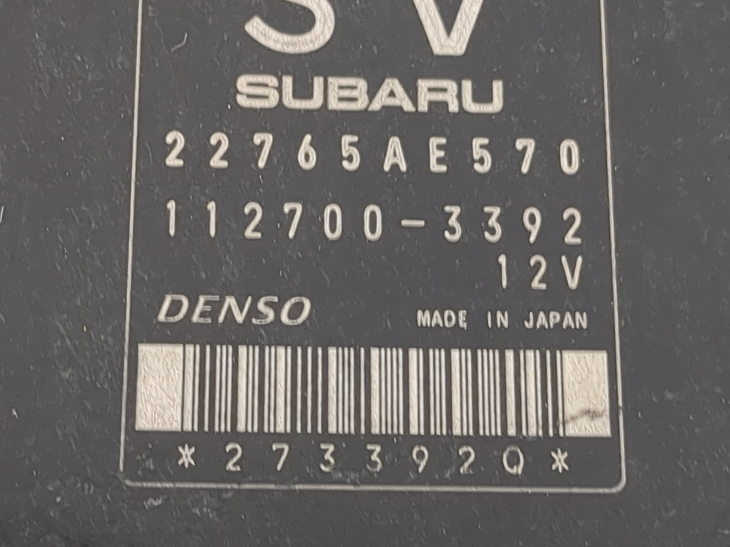 2013 Subaru Forester PCM Engine Control Computer ECU ECM PCU OEM P/N:22765AE570 1127003392 Fits OEM Used Auto Parts - Oemuse