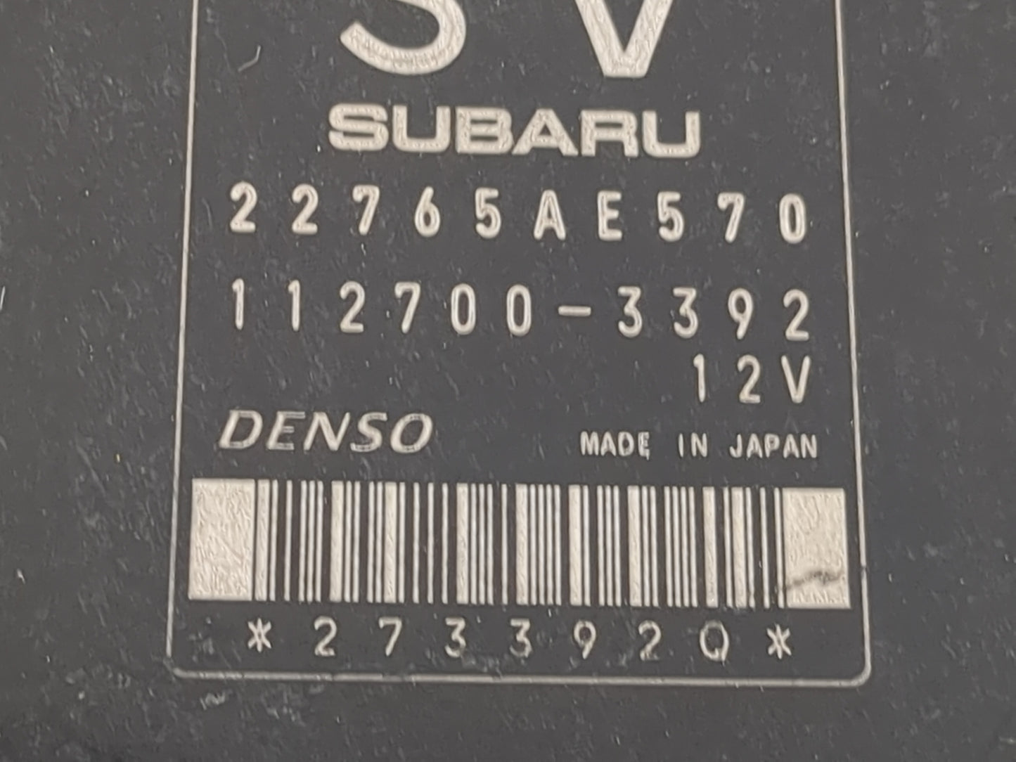 2013 Subaru Forester PCM Engine Control Computer ECU ECM PCU OEM P/N:22765AE570 1127003392 Fits OEM Used Auto Parts - Oemuse