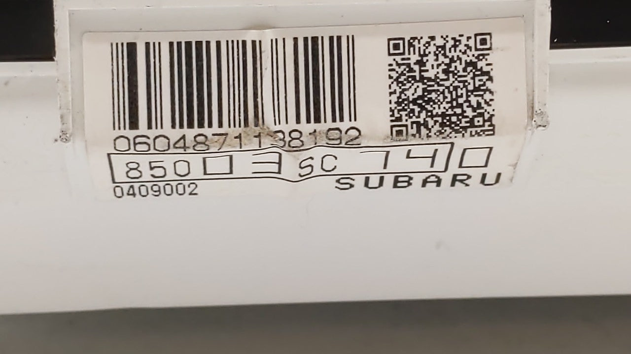 2012-2013 Subaru Forester Instrument Cluster Speedometer Gauges P/N:85003SC740 85003SC730 Fits Fits 2012 2013 OEM Used Auto 