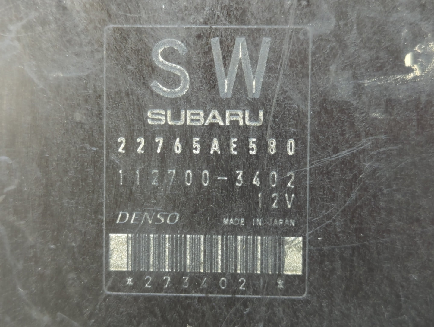 2013 Subaru Forester PCM Engine Control Computer ECU ECM PCU OEM P/N:22765AE580 112700-3402 Fits OEM Used Auto Parts - Oemus