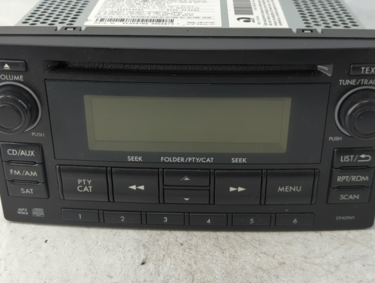 2013 Subaru Forester Radio AM FM Cd Player Receiver Replacement P/N:86201SC620 Fits OEM Used Auto Parts - Oemusedautoparts1.