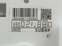 2013 Subaru Impreza Instrument Cluster Speedometer Gauges P/N:85002FJ880 0395302, 24810 1VK0A Fits OEM Used Auto Parts - Oem