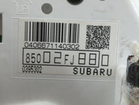 2013 Subaru Impreza Instrument Cluster Speedometer Gauges P/N:85002FJ880 0395302, 24810 1VK0A Fits OEM Used Auto Parts - Oem