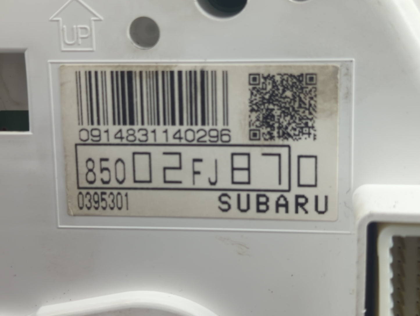 2013 Subaru Impreza Instrument Cluster Speedometer Gauges P/N:85002FJ870 Fits OEM Used Auto Parts - Oemusedautoparts1.com