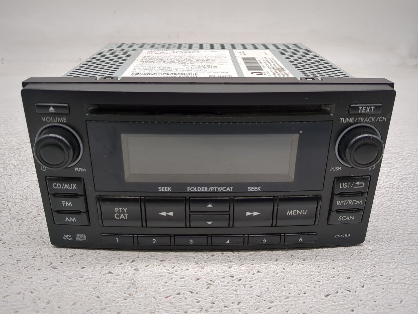 2012-2014 Subaru Impreza Radio AM FM Cd Player Receiver Replacement P/N:86201FJ620 Fits Fits 2012 2013 2014 OEM Used Auto Pa