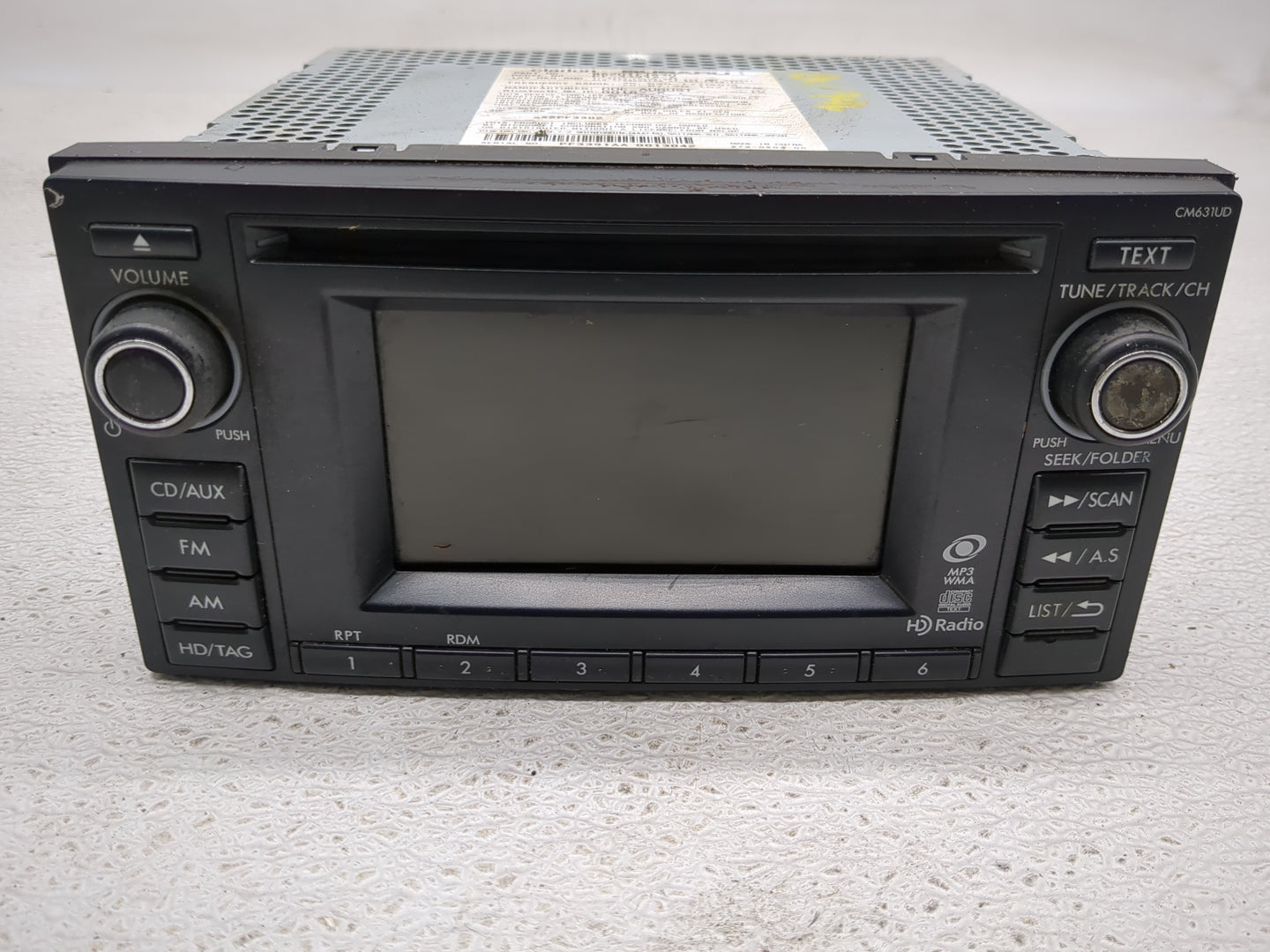 2012-2014 Subaru Impreza Radio AM FM Cd Player Receiver Replacement P/N:86201FJ630 Fits Fits 2012 2013 2014 OEM Used Auto Pa