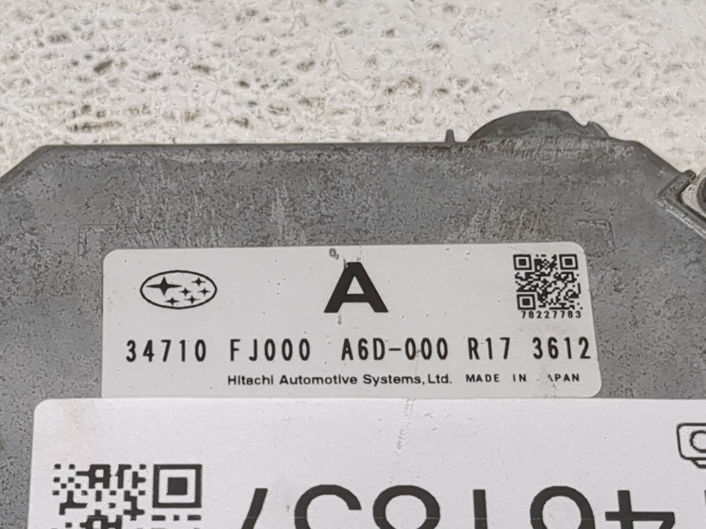 2013 Subaru Impreza PCM Engine Control Computer ECU ECM PCU OEM P/N:34710 FJ000 Fits OEM Used Auto Parts - Oemusedautoparts1