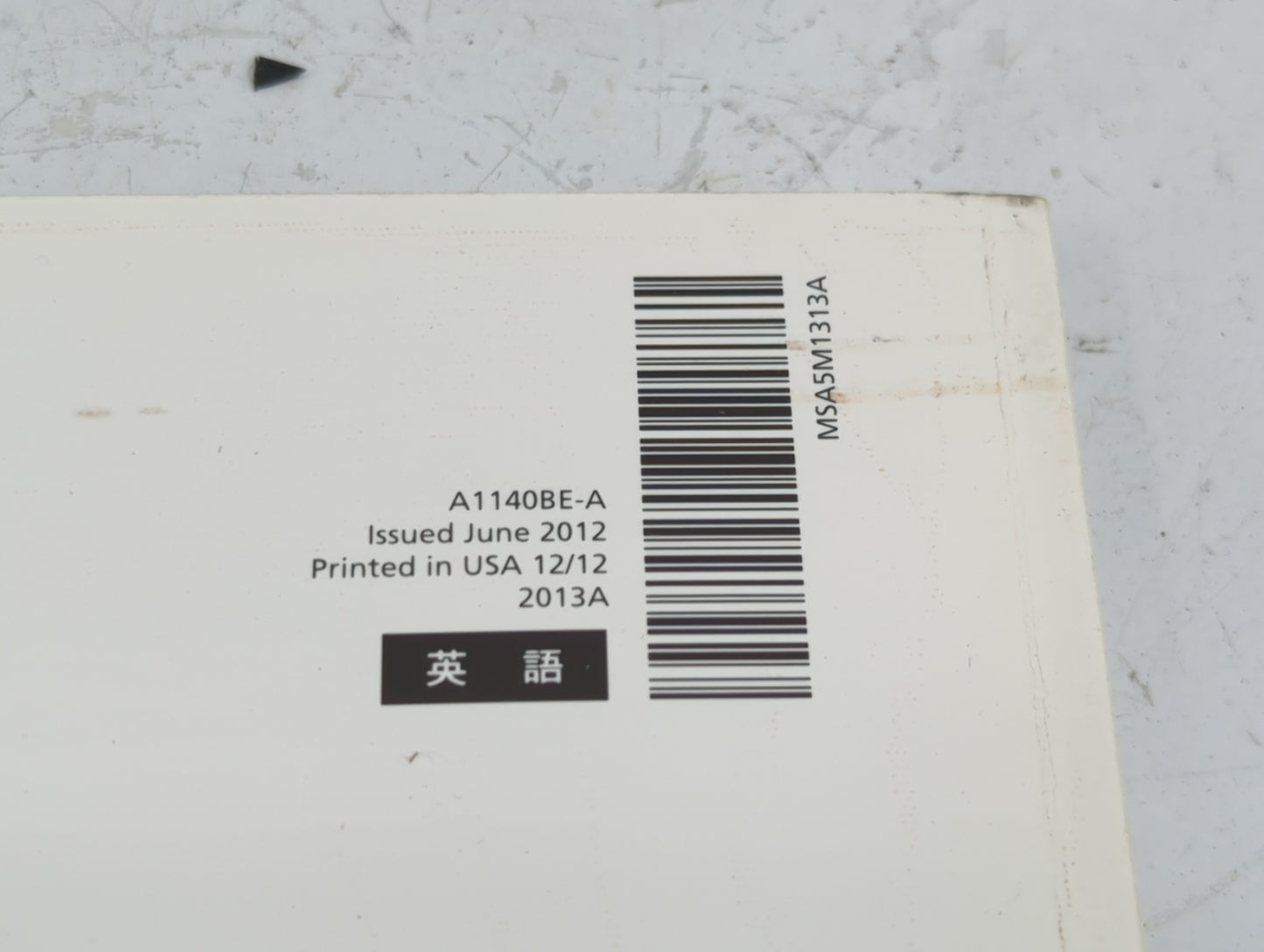 2013 Subaru Impreza Owners Manual Book Guide P/N:A1140BE-A OEM Used Auto Parts - Oemusedautoparts1.com