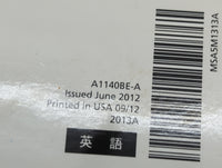 2013 Subaru Impreza Owners Manual Book Guide P/N:A1140BE-A MSA5M1313A OEM Used Auto Parts - Oemusedautoparts1.com