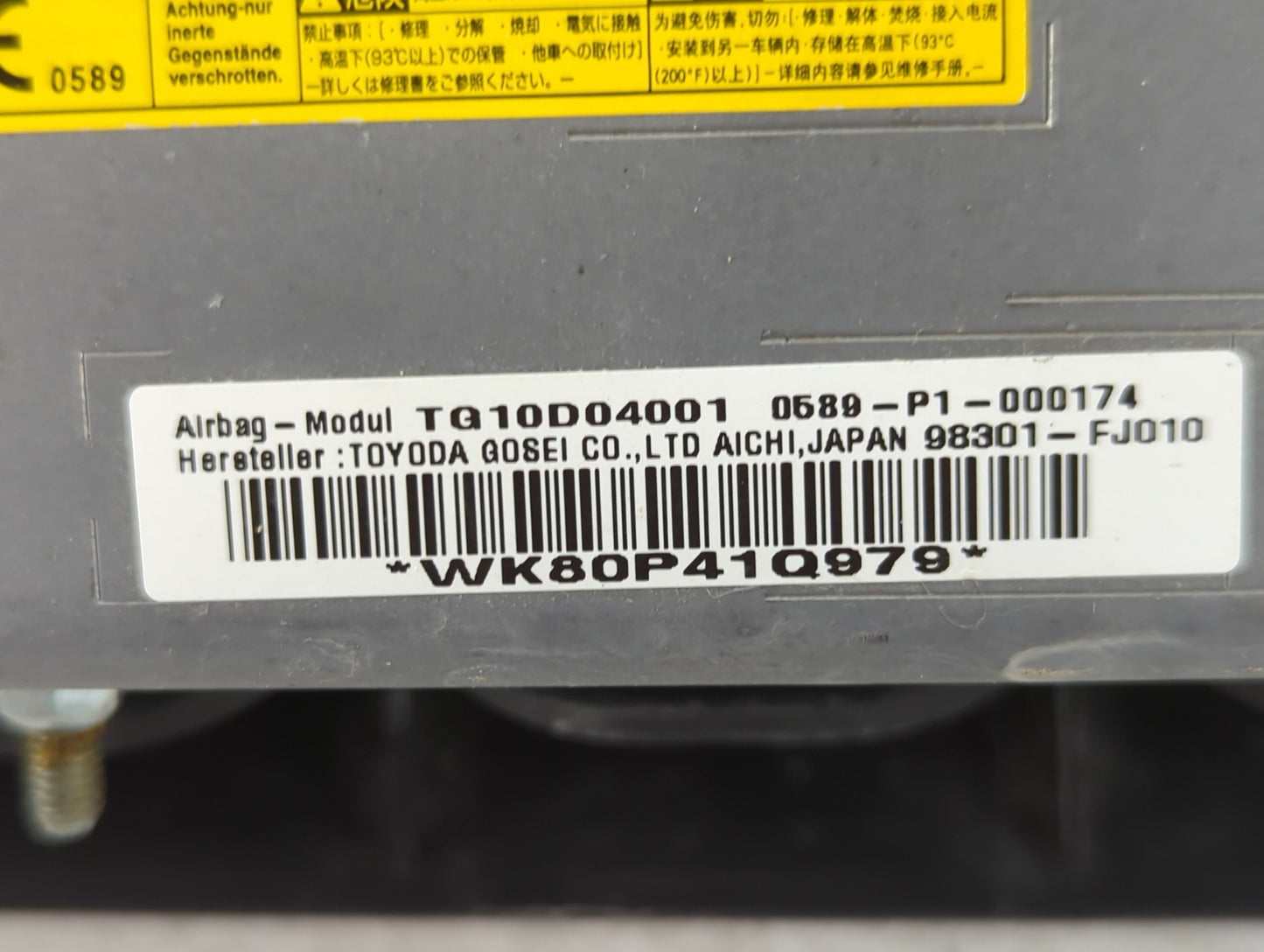 2012-2016 Subaru Impreza Air Bag Driver Left Knee Oem 1466118 - Oemusedautoparts1.com