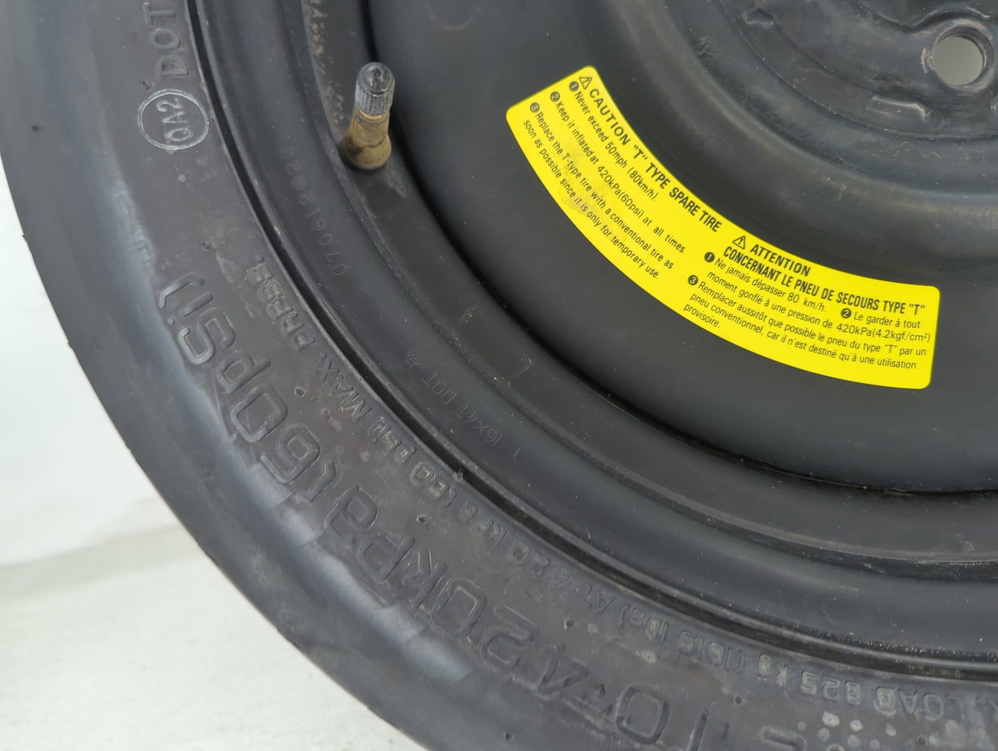 2012-2016 Subaru Impreza Spare Donut Tire Wheel Rim Oem - Oemusedautoparts1.com