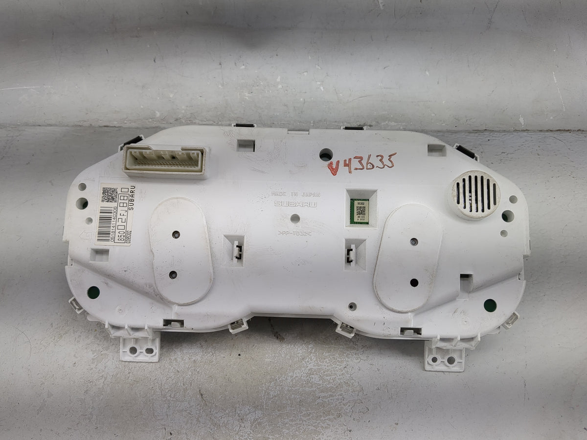 2013 Subaru Impreza Instrument Cluster Speedometer Gauges P/N:85002FJ880 0395302 Miles: Fits OEM Used Auto Parts - Oemusedau
