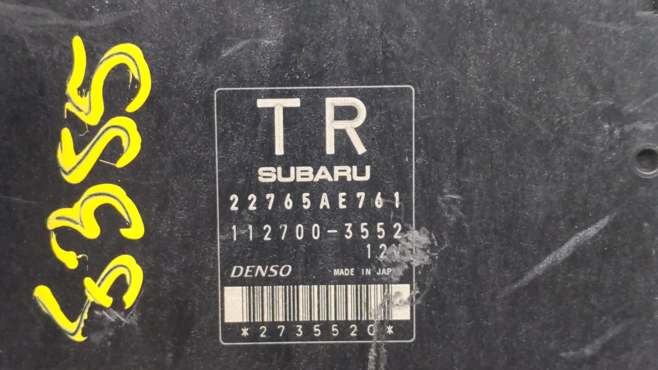 2013 Subaru Impreza PCM Engine Control Computer ECU ECM PCU OEM P/N:22765AE761 Fits OEM Used Auto Parts - Oemusedautoparts1.