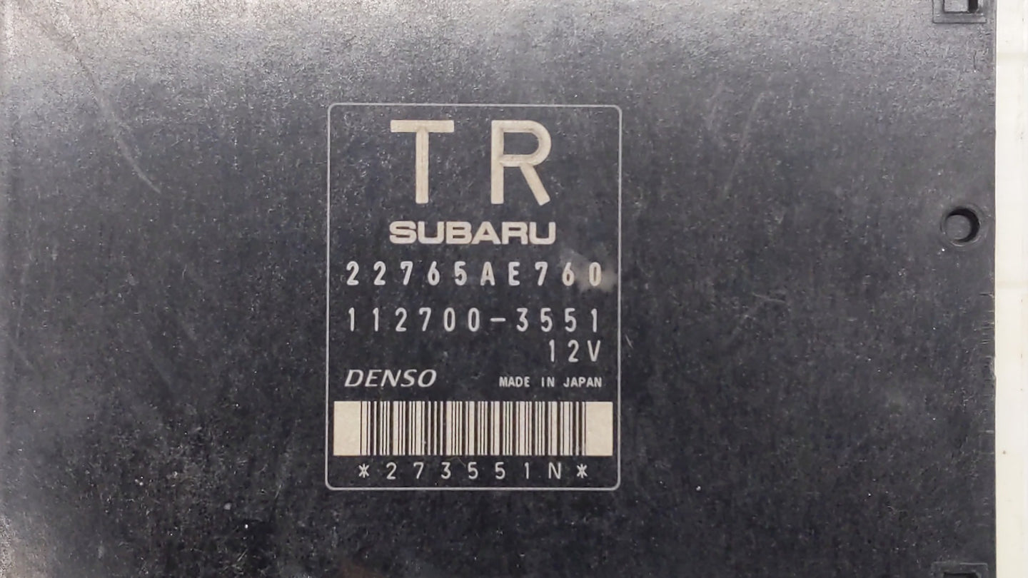 2013 Subaru Impreza PCM Engine Control Computer ECU ECM PCU OEM P/N:22765AE760 22765AE761 Fits OEM Used Auto Parts - Oemused