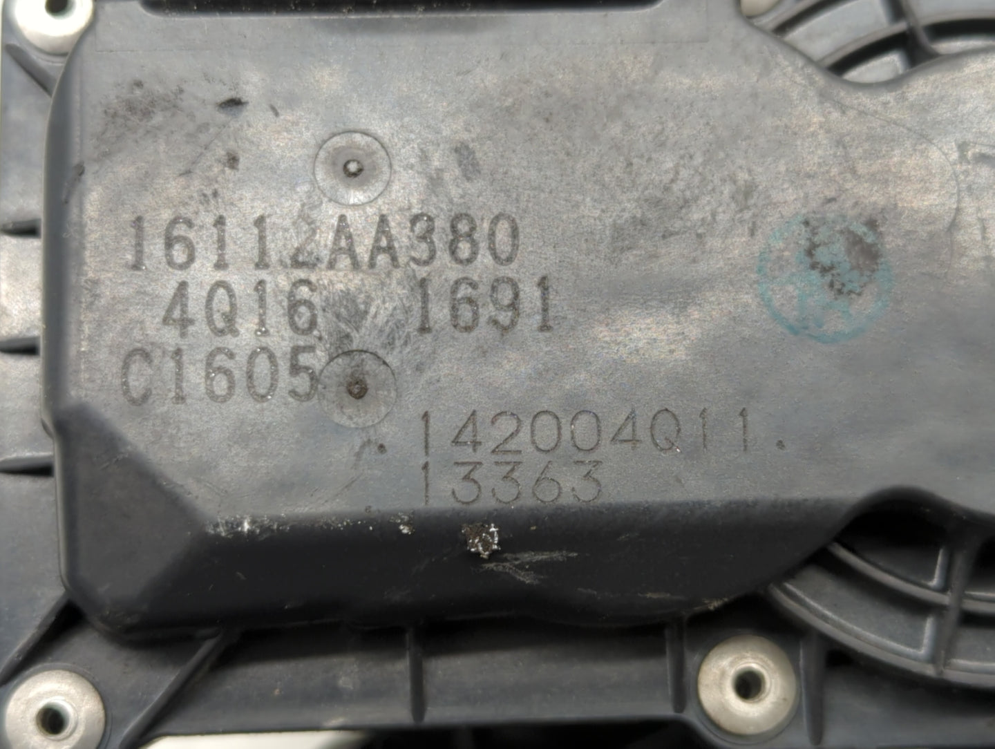 2012-2016 Subaru Impreza Throttle Body P/N:16112AA380 Fits Fits 2011 2012 2013 2014 2015 2016 2017 OEM Used Auto Parts - Oem