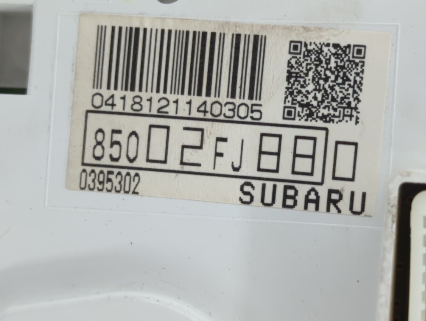 2013 Subaru Impreza Instrument Cluster Speedometer Gauges P/N:85002FJ880 Fits OEM Used Auto Parts - Oemusedautoparts1.com