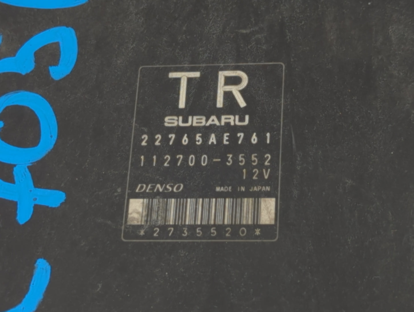 2013 Subaru Impreza PCM Engine Control Computer ECU ECM PCU OEM P/N:22765AE760 22765AE761 Fits OEM Used Auto Parts - Oemused