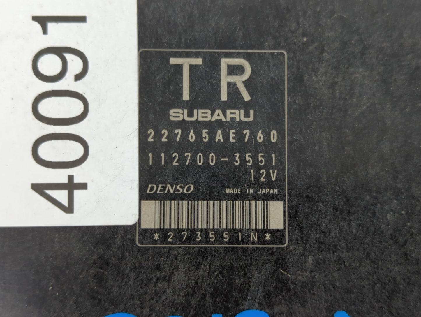 2013 Subaru Impreza PCM Engine Control Computer ECU ECM PCU OEM P/N:22765AE760 22765AE761 Fits OEM Used Auto Parts - Oemused