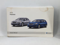 2013 Subaru Impreza Owners Manual Book Guide OEM Used Auto Parts - Oemusedautoparts1.com
