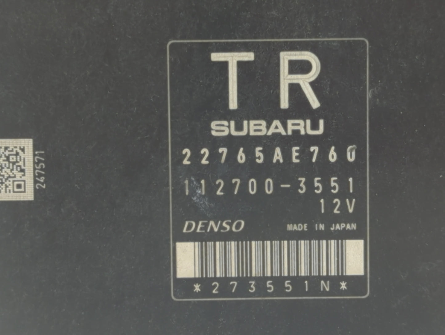 2013 Subaru Impreza PCM Engine Control Computer ECU ECM PCU OEM P/N:22765AE760 Fits OEM Used Auto Parts - Oemusedautoparts1.