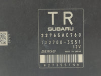2013 Subaru Impreza PCM Engine Control Computer ECU ECM PCU OEM P/N:22765AE760 Fits OEM Used Auto Parts - Oemusedautoparts1.