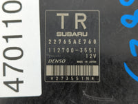 2013 Subaru Impreza PCM Engine Control Computer ECU ECM PCU OEM P/N:112700-3551 22765AE760, 22765AE761 Fits OEM Used Auto Pa