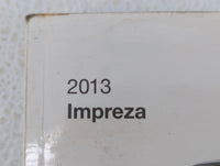 2013 Subaru Impreza Owners Manual Book Guide OEM Used Auto Parts - Oemusedautoparts1.com