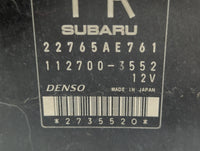 2013 Subaru Impreza PCM Engine Control Computer ECU ECM PCU OEM P/N:112700-3552 22765AE761 Fits OEM Used Auto Parts - Oemuse