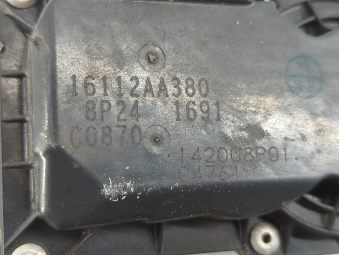 2012-2016 Subaru Impreza Throttle Body P/N:16112AA380 Fits Fits 2011 2012 2013 2014 2015 2016 2017 2018 OEM Used Auto Parts 