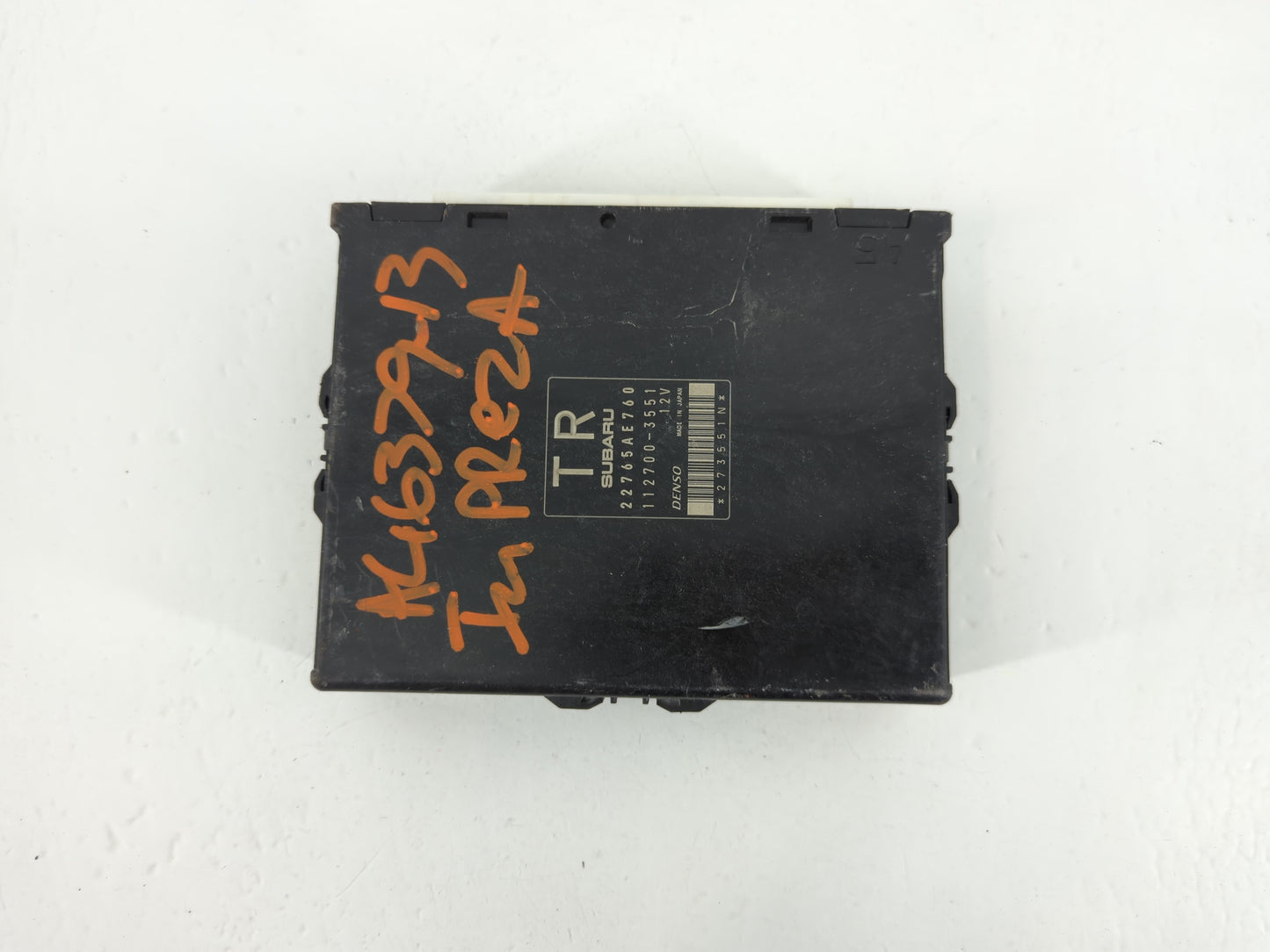 2013 Subaru Impreza PCM Engine Control Computer ECU ECM PCU OEM P/N:22765AE760 112700-3551 Fits OEM Used Auto Parts - Oemuse