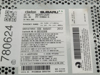 2012-2014 Subaru Impreza Radio AM FM Cd Player Receiver Replacement P/N:86201FJ620 Fits Fits 2012 2013 2014 OEM Used Auto Pa