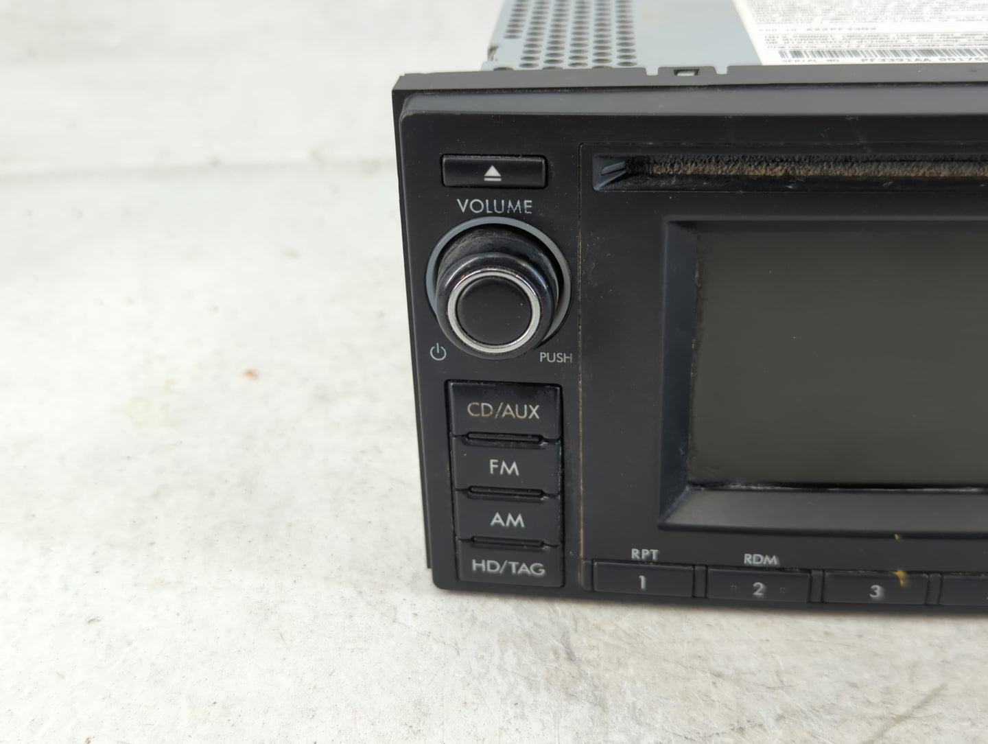 2013 Subaru Impreza Radio AM FM Cd Player Receiver Replacement P/N:86201FJ630 Fits OEM Used Auto Parts - Oemusedautoparts1.c