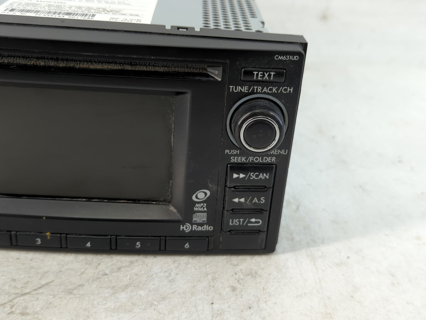 2013 Subaru Impreza Radio AM FM Cd Player Receiver Replacement P/N:86201FJ630 Fits OEM Used Auto Parts - Oemusedautoparts1.c
