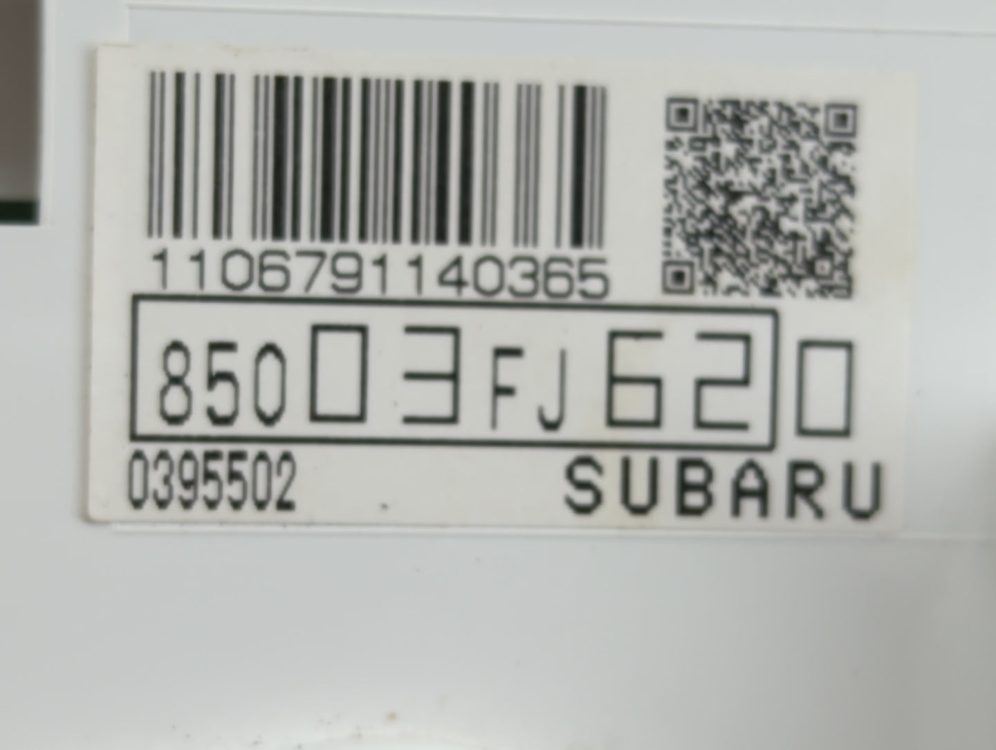 2013 Subaru Impreza Instrument Cluster Speedometer Gauges P/N:85003FJ620 Fits OEM Used Auto Parts - Oemusedautoparts1.com