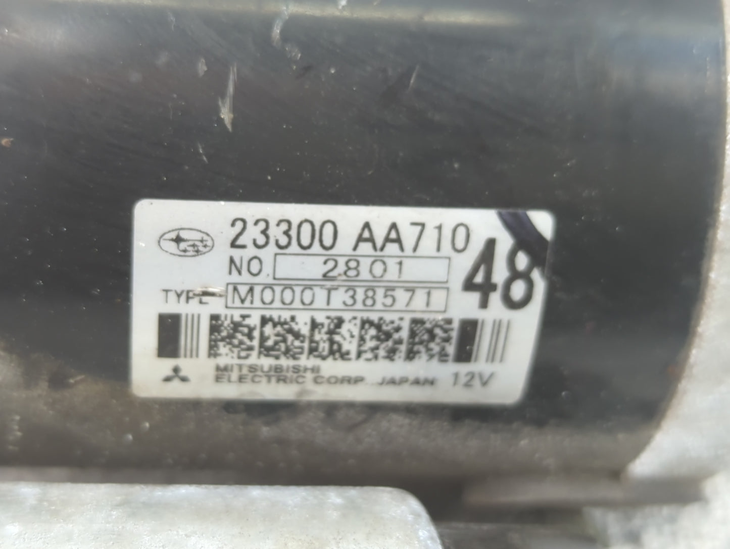 2012-2016 Subaru Impreza Car Starter Motor Solenoid OEM P/N:M000T38571 23300 AA710 Fits OEM Used Auto Parts - Oemusedautopar