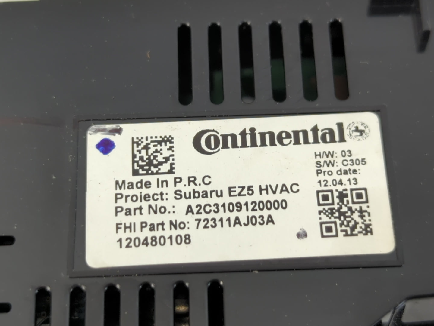 2010-2014 Subaru Legacy Climate Control Module Temperature AC/Heater Replacement P/N:72311AJ03A A2C3109120000 Fits OEM Used 
