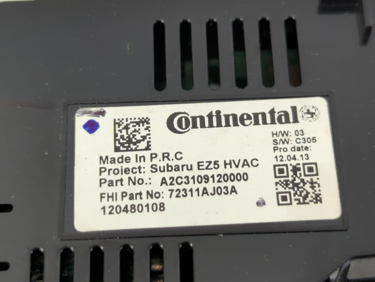 2010-2014 Subaru Legacy Climate Control Module Temperature AC/Heater Replacement P/N:72311AJ03A A2C3109120000 Fits OEM Used 