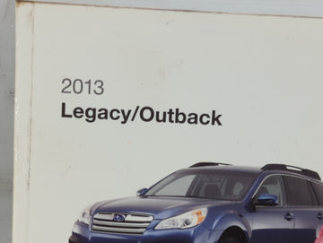 2013 Subaru Legacy Owners Manual Book Guide P/N:A2490BE-B OEM Used Auto Parts