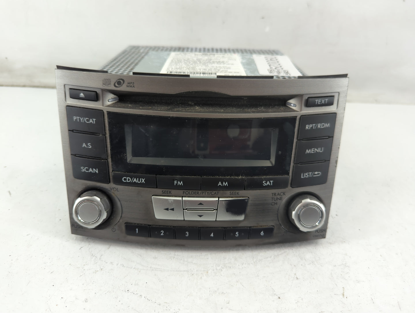 2012-2014 Subaru Legacy Radio AM FM Cd Player Receiver Replacement P/N:86201AJ61A Fits Fits 2012 2013 2014 OEM Used Auto Par