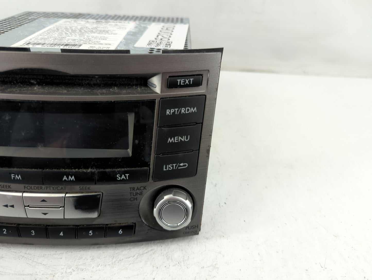 2012-2014 Subaru Legacy Radio AM FM Cd Player Receiver Replacement P/N:86201AJ61A Fits Fits 2012 2013 2014 OEM Used Auto Par