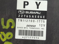2013-2014 Subaru Legacy PCM Engine Control Computer ECU ECM PCU OEM P/N:22765AE06C Fits Fits 2013 2014 OEM Used Auto Parts -