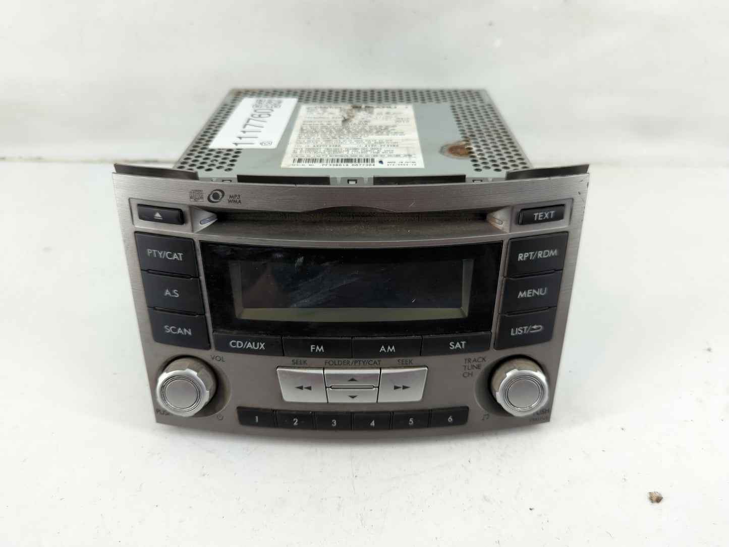 2012-2014 Subaru Legacy Radio AM FM Cd Player Receiver Replacement P/N:86201AJ61A Fits Fits 2012 2013 2014 OEM Used Auto Par
